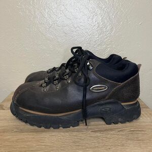 Skechers Jammers Vtg 90s Y2K Womens 9 Brown Leather Chunky Platform Chocolate